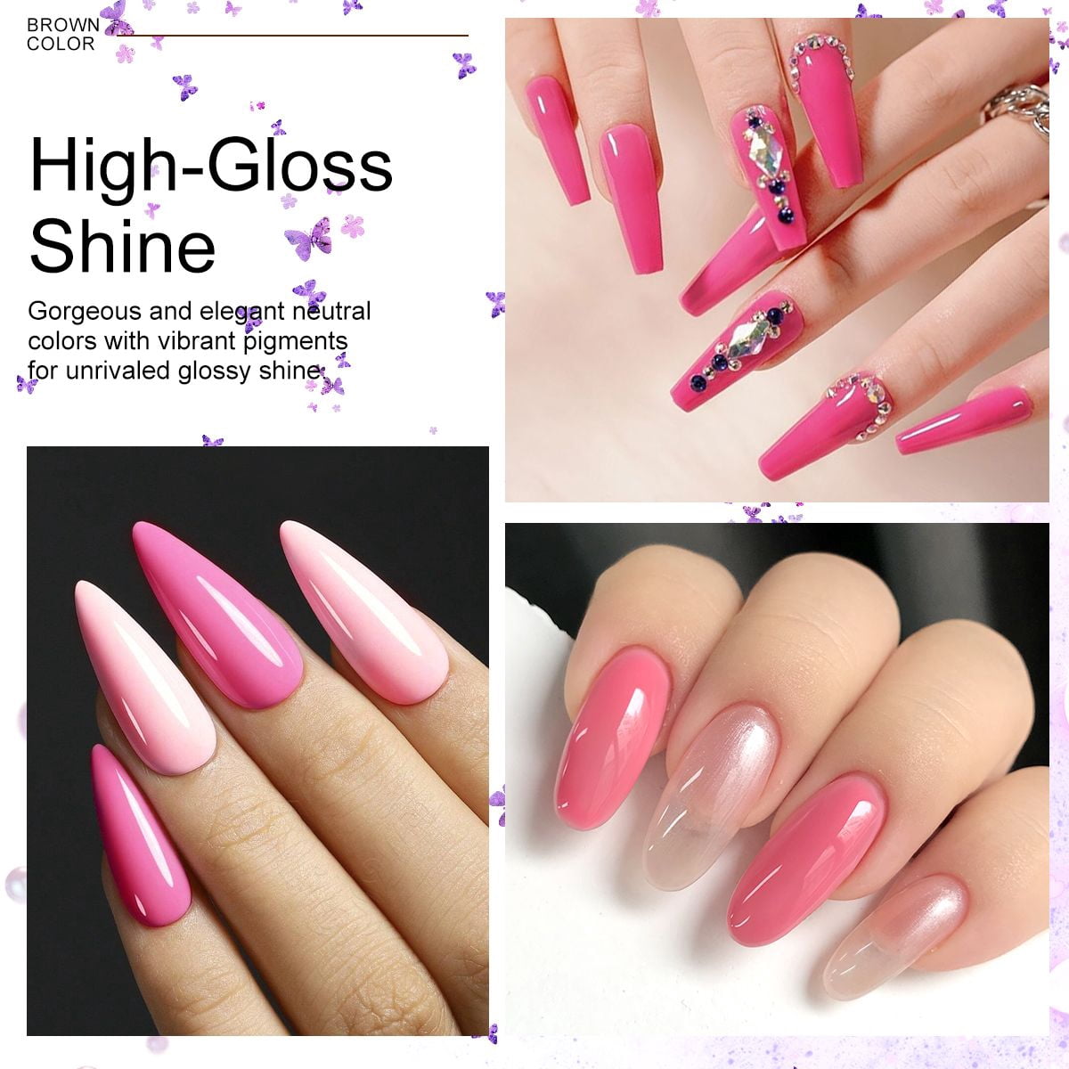 AsterOutdoor vibrant UV gel nail polish gift set