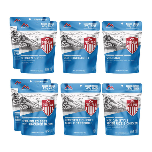 Mountain House Pro-pak emergency food kit front view
