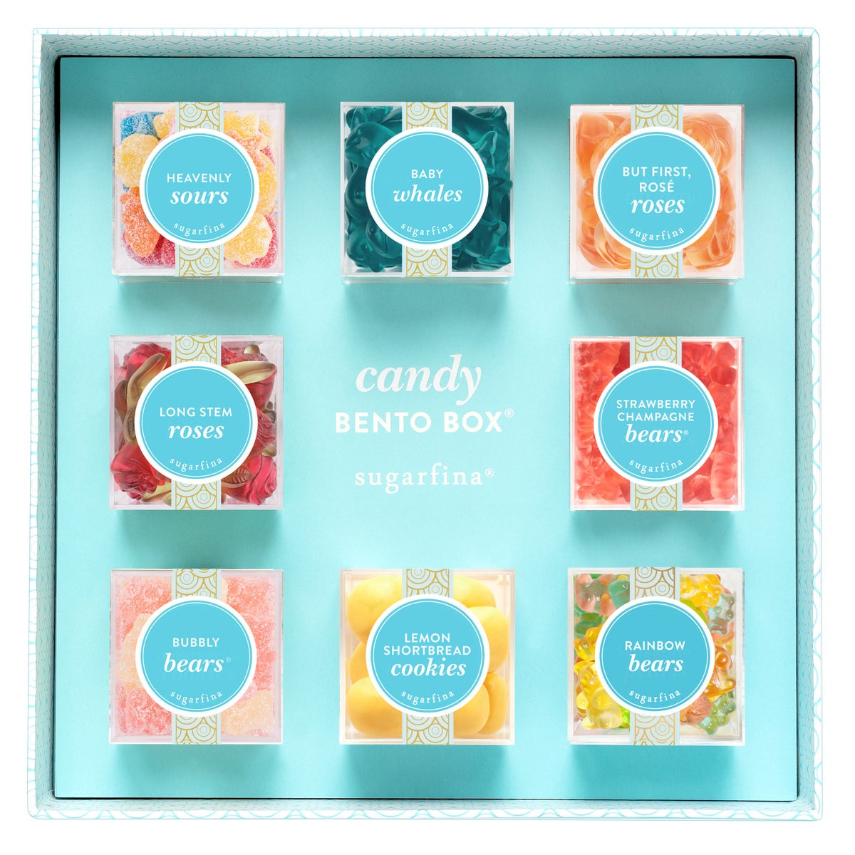 Sugarfina summer candy assortment in bento box packaging