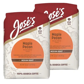 Jose's Maple Pecan medium roast whole bean coffee 2-pack