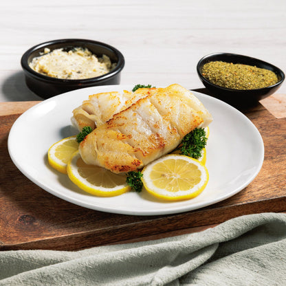 Frozen Icelandic cod seafood meal kit by Rastelli's