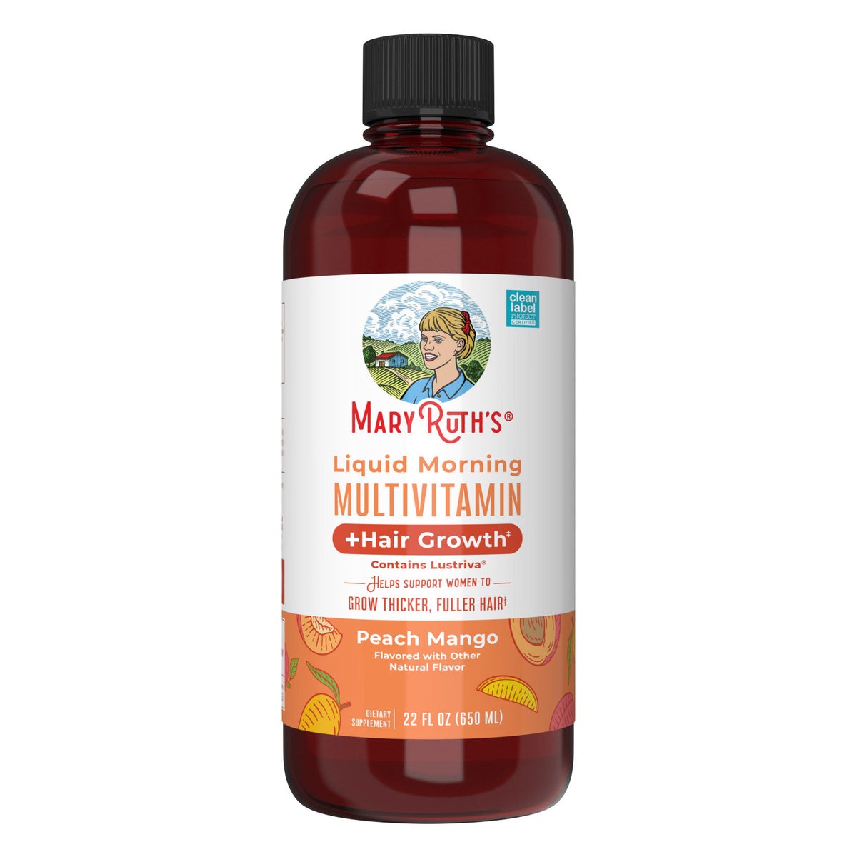 MaryRuth's multivitamin bottle with hair growth support