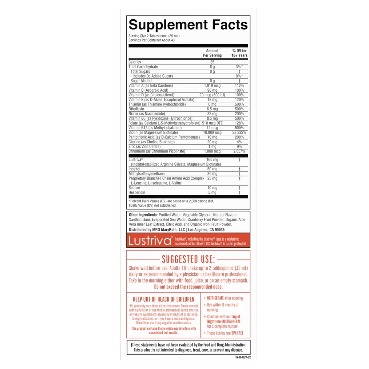 Peach mango liquid multivitamin 22 fl oz bottle
