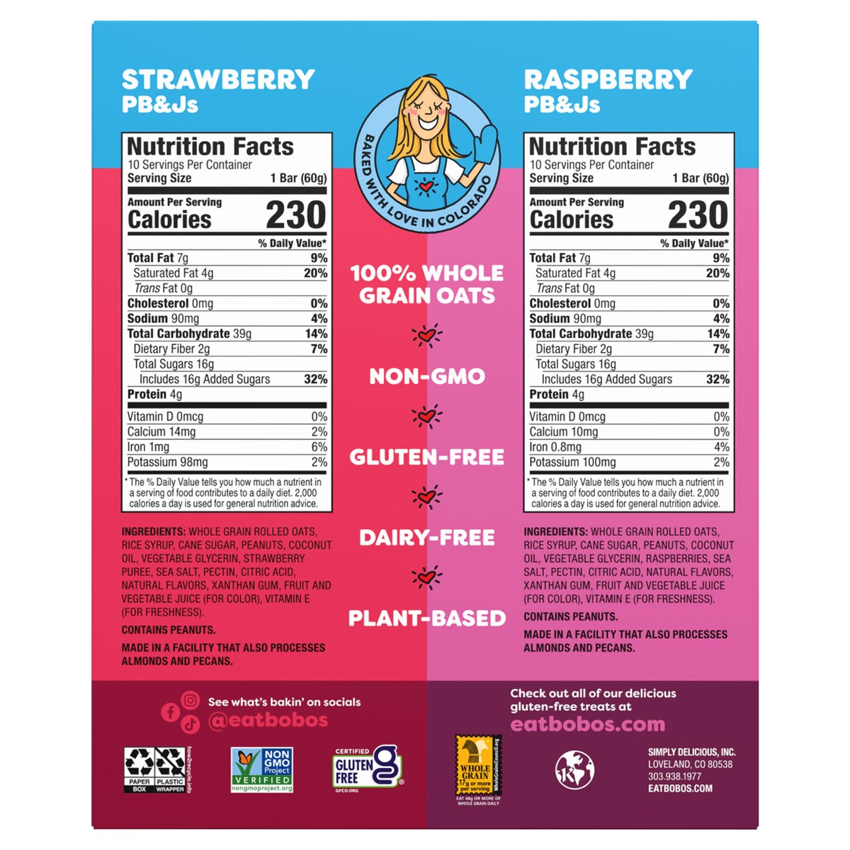 Bobo's PB&J snack bars bulk box