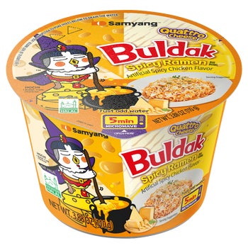 Samyang Buldak spicy ramen bowl quattro cheese 6-count
