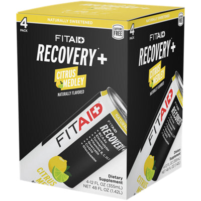 FitAid ready-to-drink recovery beverage in citrus flavor