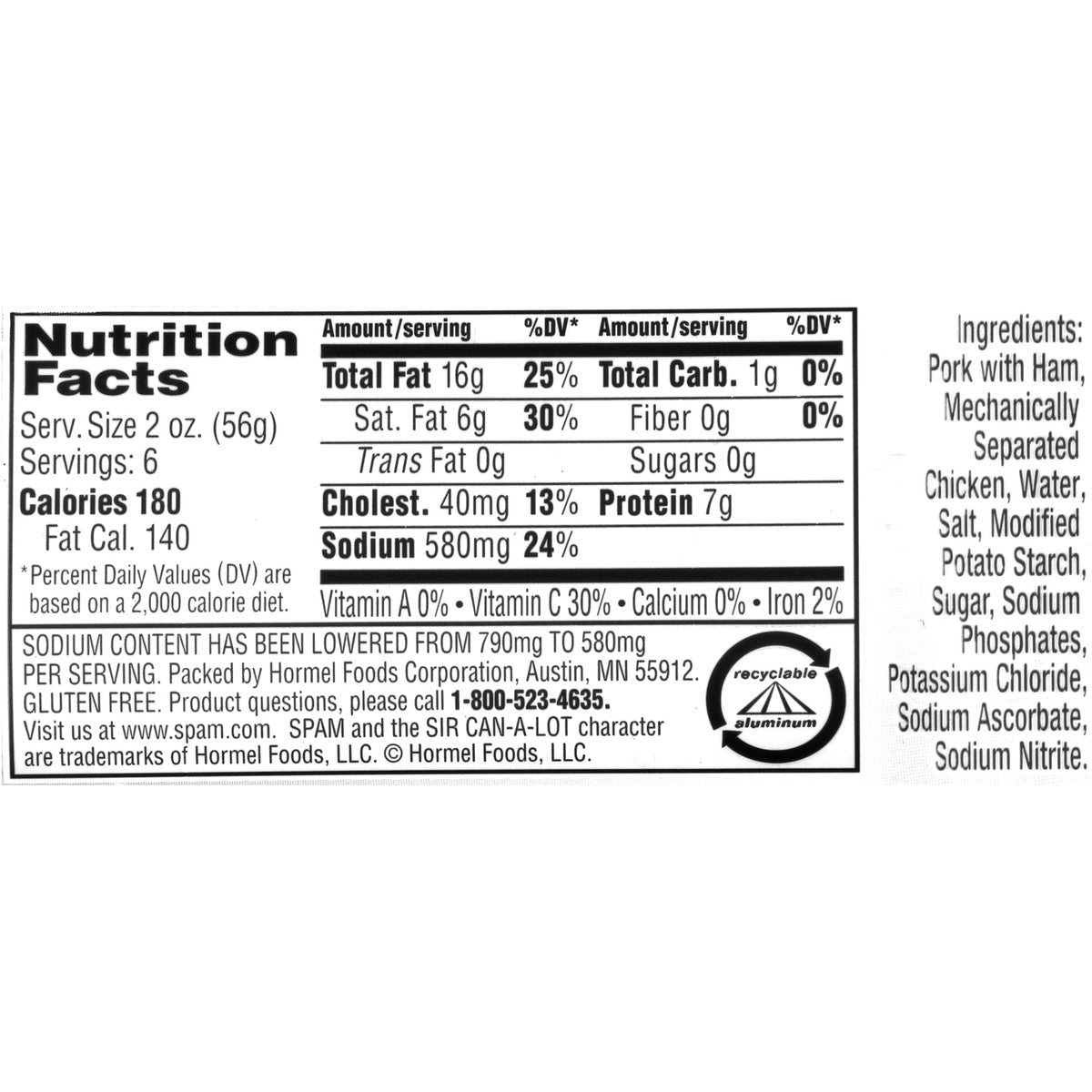 SPAM canned meat value pack with eight cans