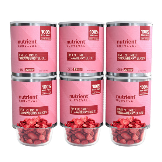 Nutrient Survival freeze dried strawberries 6-count pack