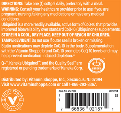 Ubiquinol CoQ-10 softgels by The Vitamin Shoppe