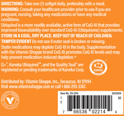 The Vitamin Shoppe active CoQ-10 supplement