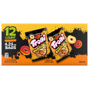 Trolli Peachie O's 12-count gummy candy packs