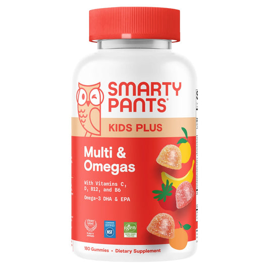 SmartyPants Kids Plus multivitamin gummies bottle