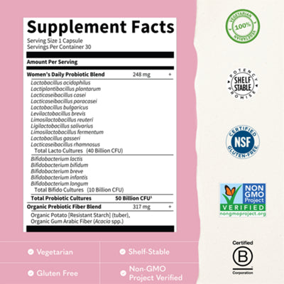 Garden of Life women’s probiotics with 50 billion CFU