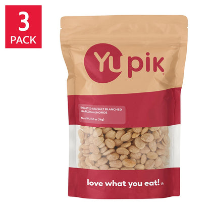 Yupik roasted sea salt blanched Marcona almonds 2.2 lbs 3-pack