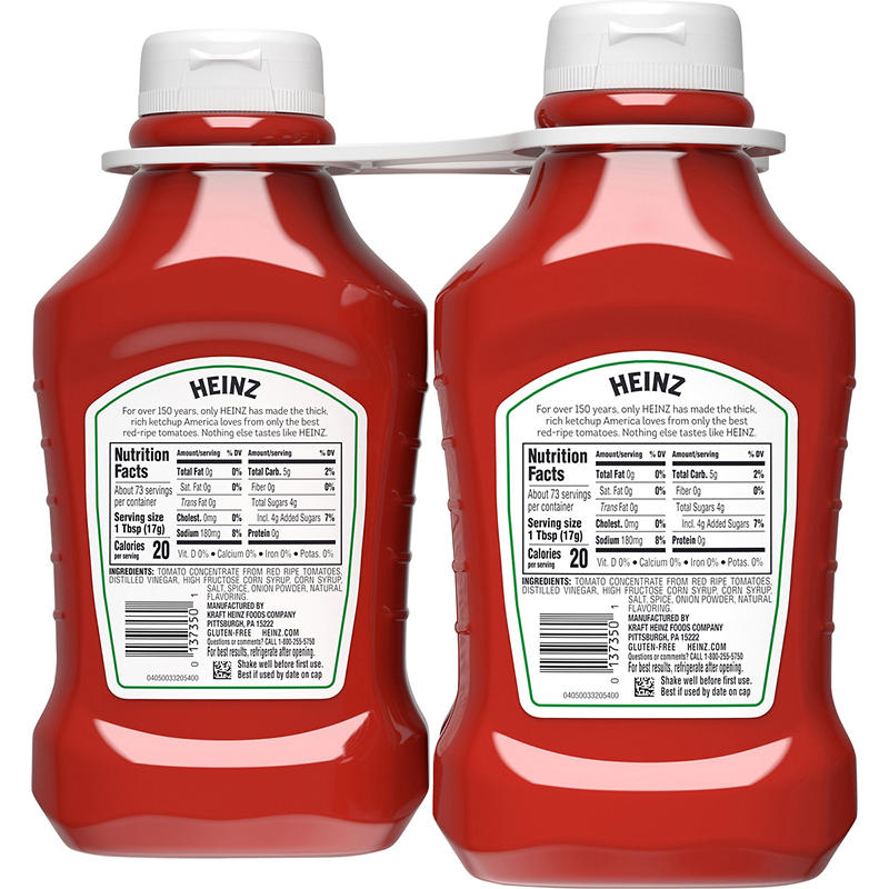 Three-pack of Heinz ketchup for pantry stock
