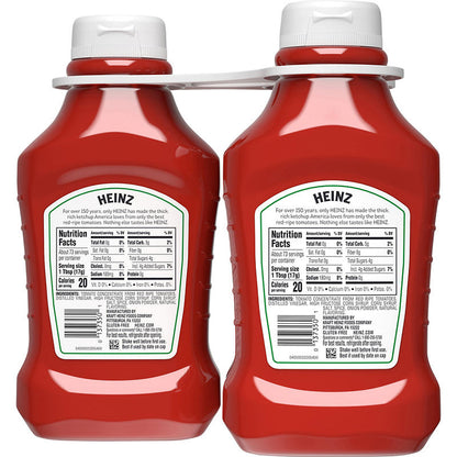 Three-pack of Heinz ketchup for pantry stock