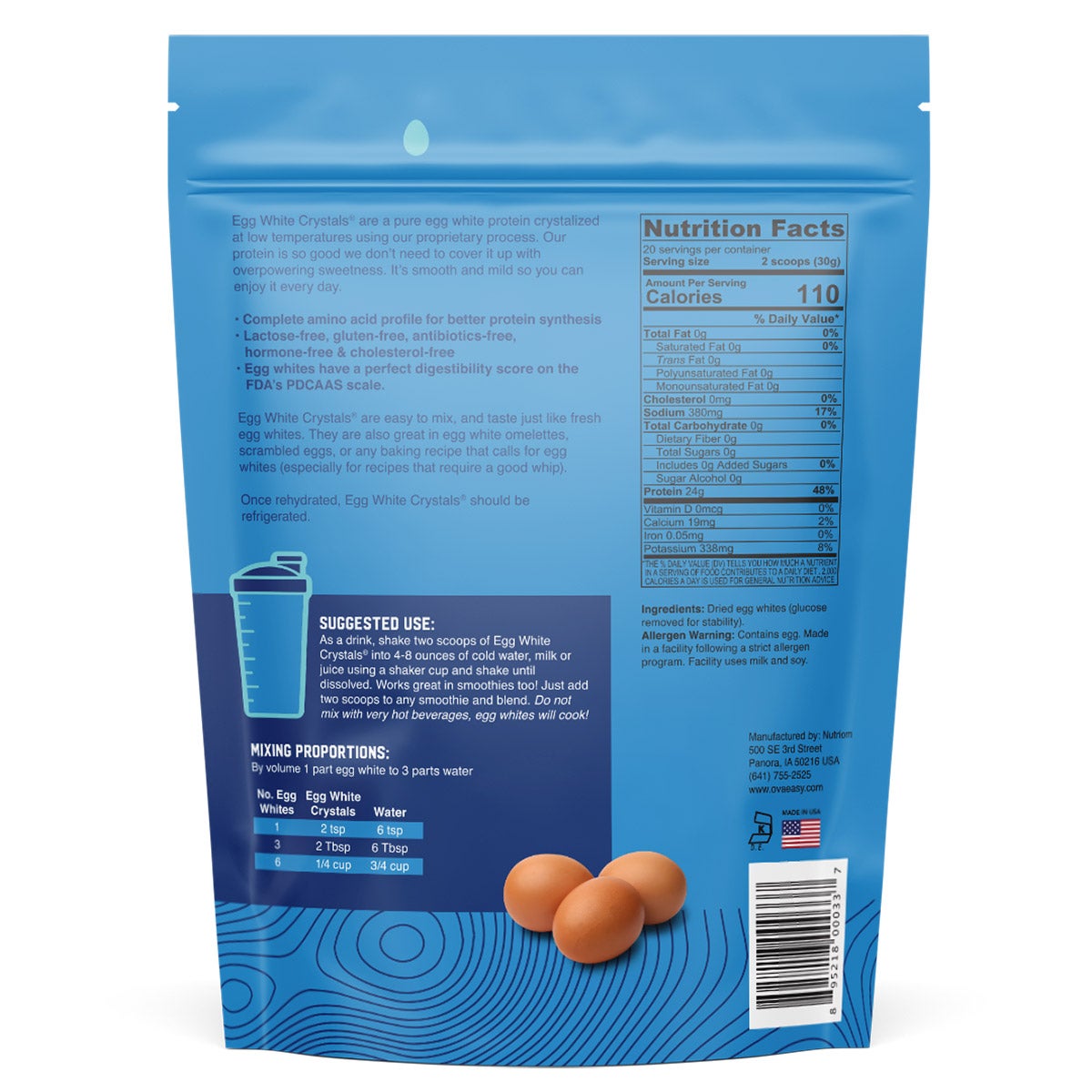 OvaEasy egg white protein powder pantry staple