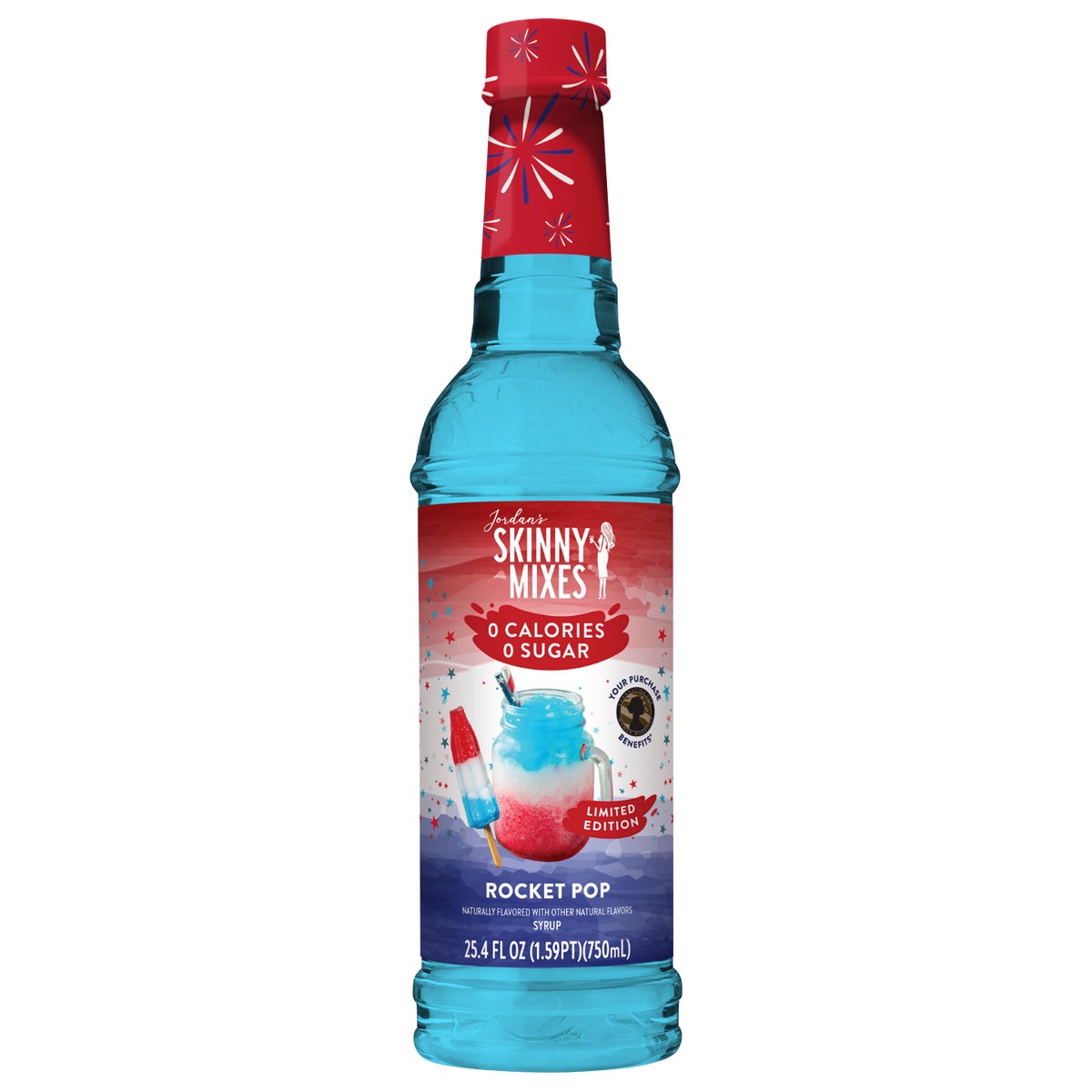 Jordan's Skinny Mixes Rocket Pop sugar free syrup bottle