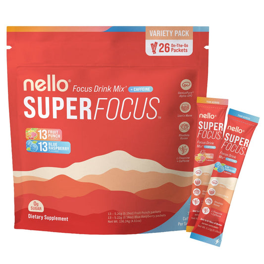 Nello Superfocus Drink Mix 26-count variety pack