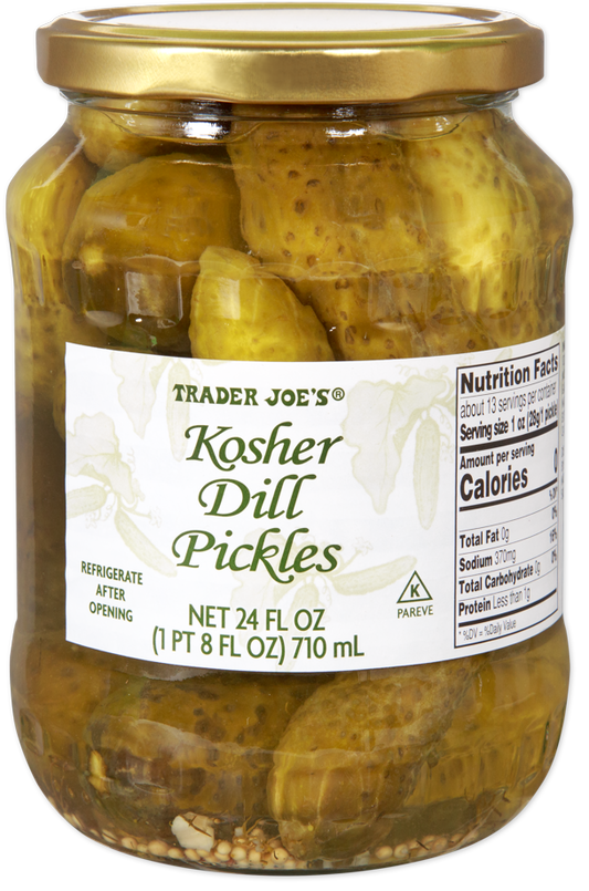 Trader Joe's kosher dill pickles jar