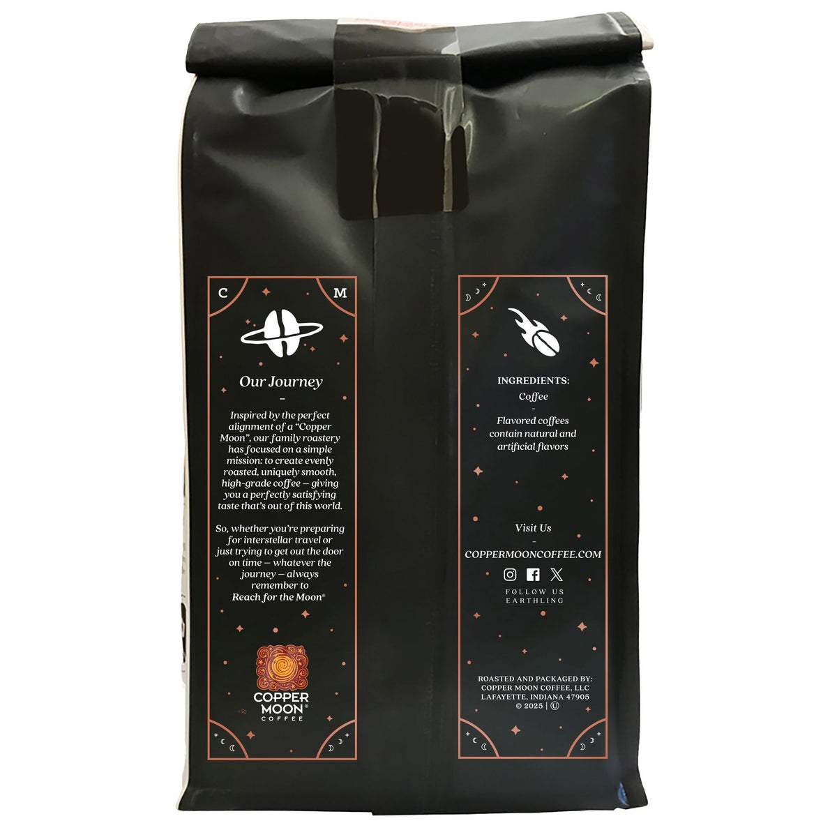 Copper Moon medium roast ground coffee bags