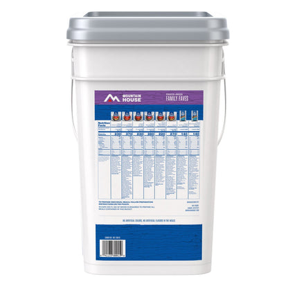Family Faves emergency food storage bucket