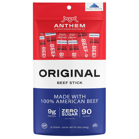 Anthem Original beef sticks 12-count pack