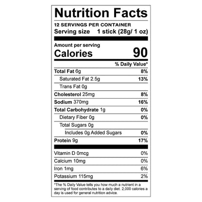 Single-serve original beef stick snack