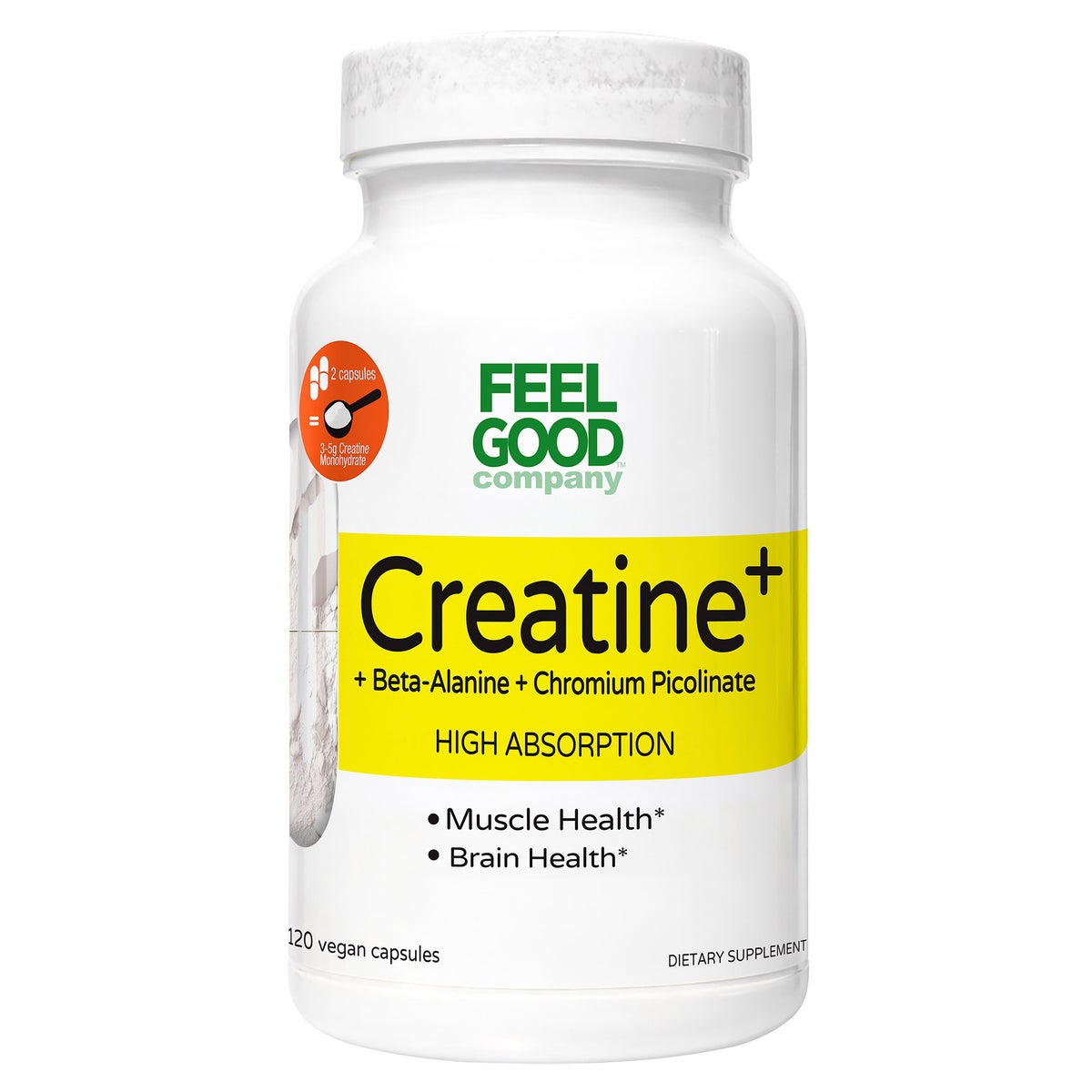 Feel Good Creatine+ vegan capsules 120 count