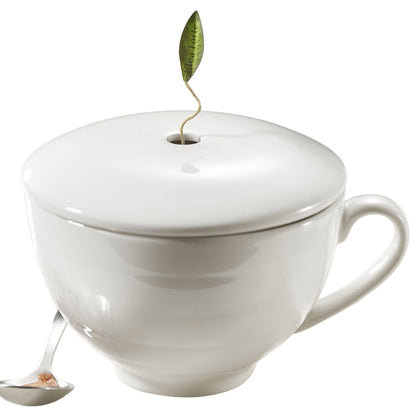 White café cup included in Tea Forté bundle