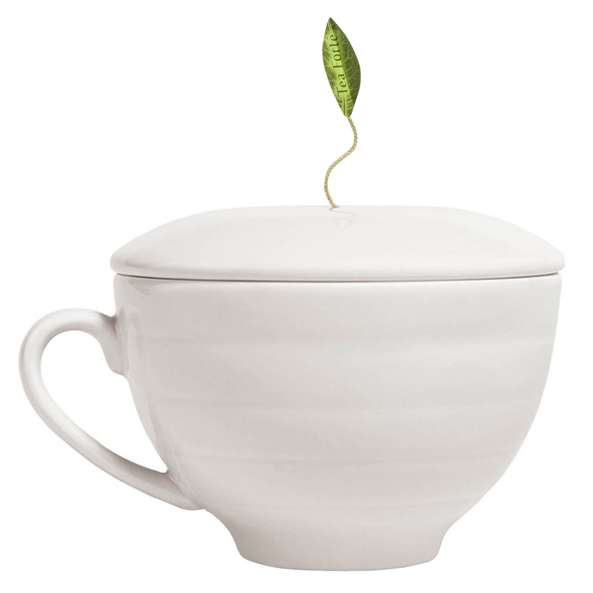 White tea trays included with Tea Forté set
