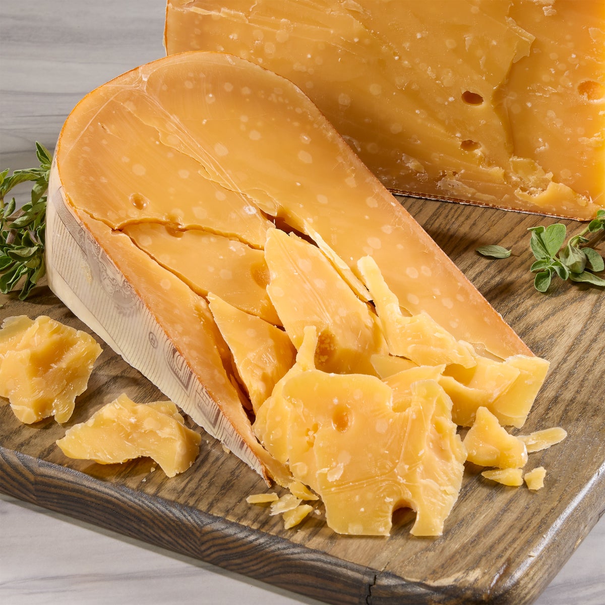 Aged Beemster Gouda cheese wheel from Holland