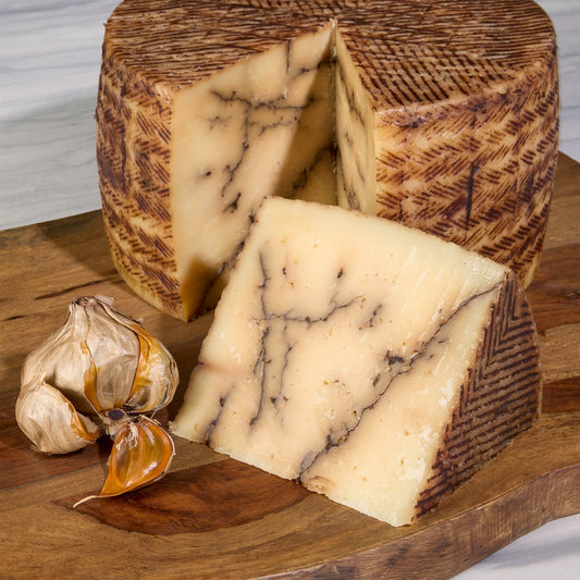 Spanish sheep’s milk cheese with black garlic flavor