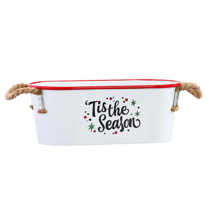 Assorted holiday snacks in gift basket packaging