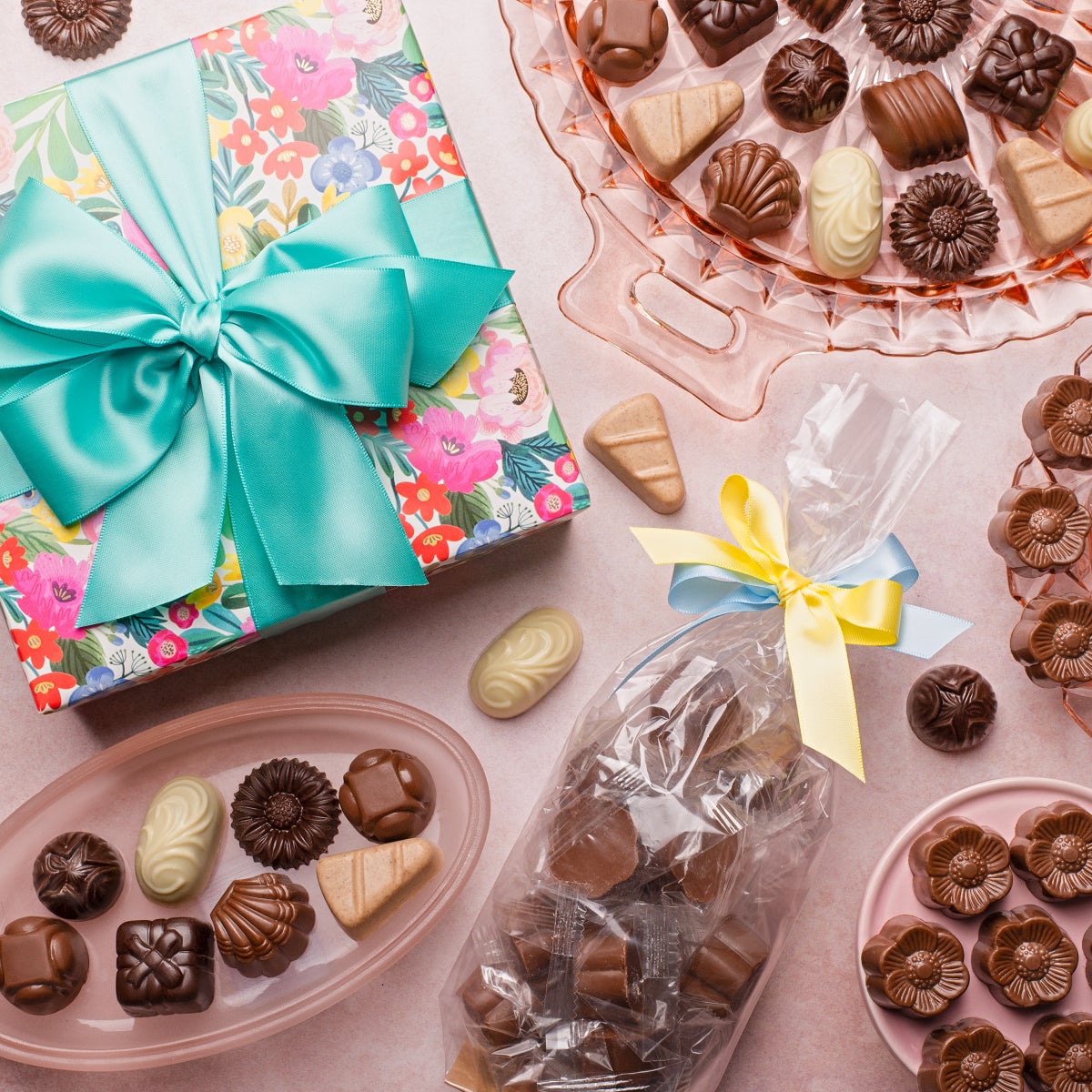 Jelina Chocolatier spring assorted chocolates gift bundle