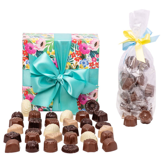 Assorted spring chocolate gift box with 52 pieces