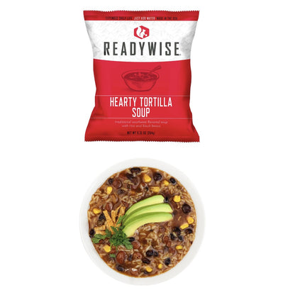ReadyWise survival kit with water pouches