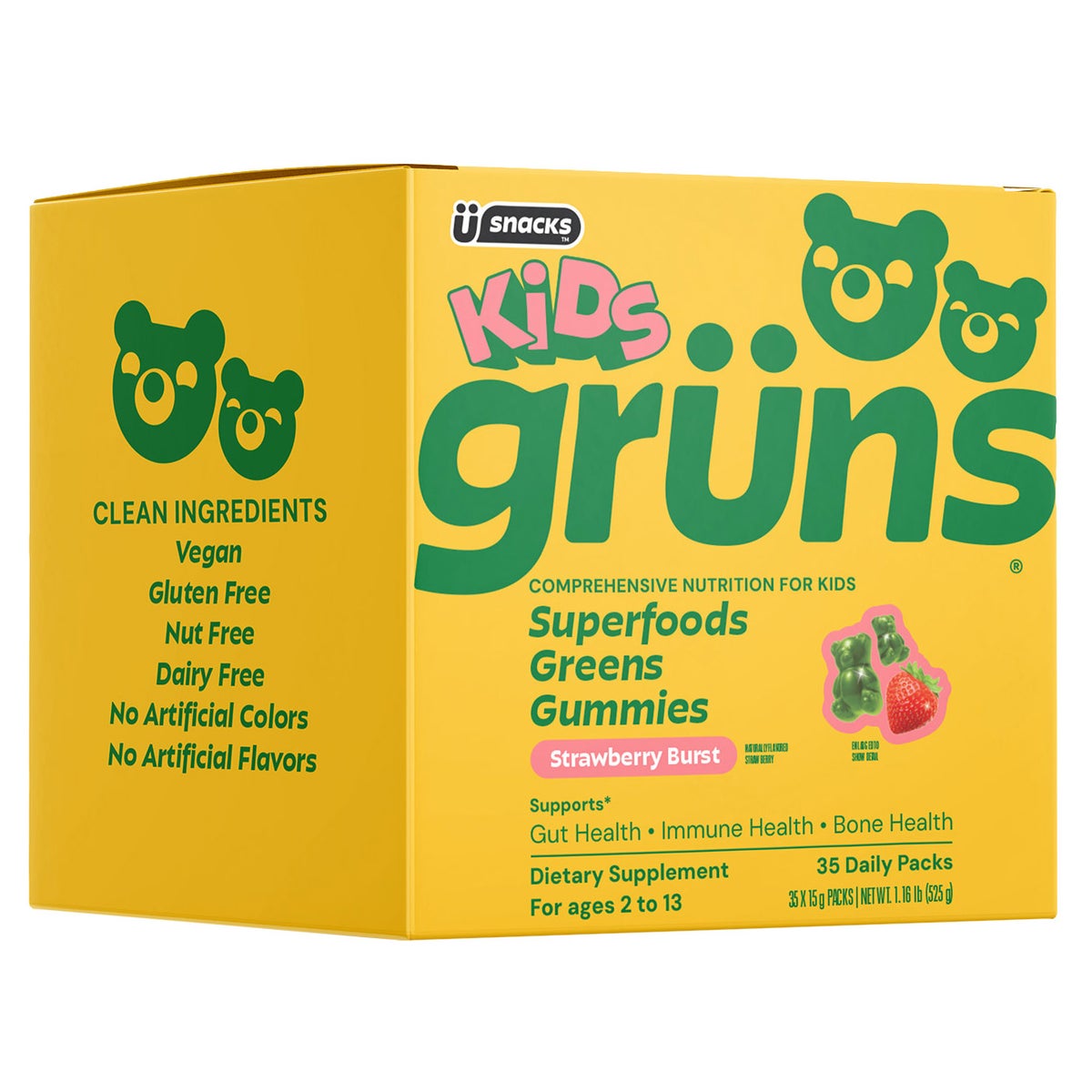 Grüns kids gummies 35 daily packs front view