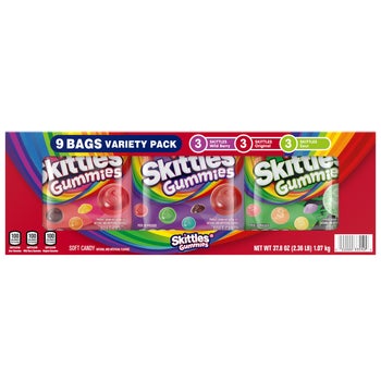 Skittles Gummies variety pack 4.2 oz 9-count