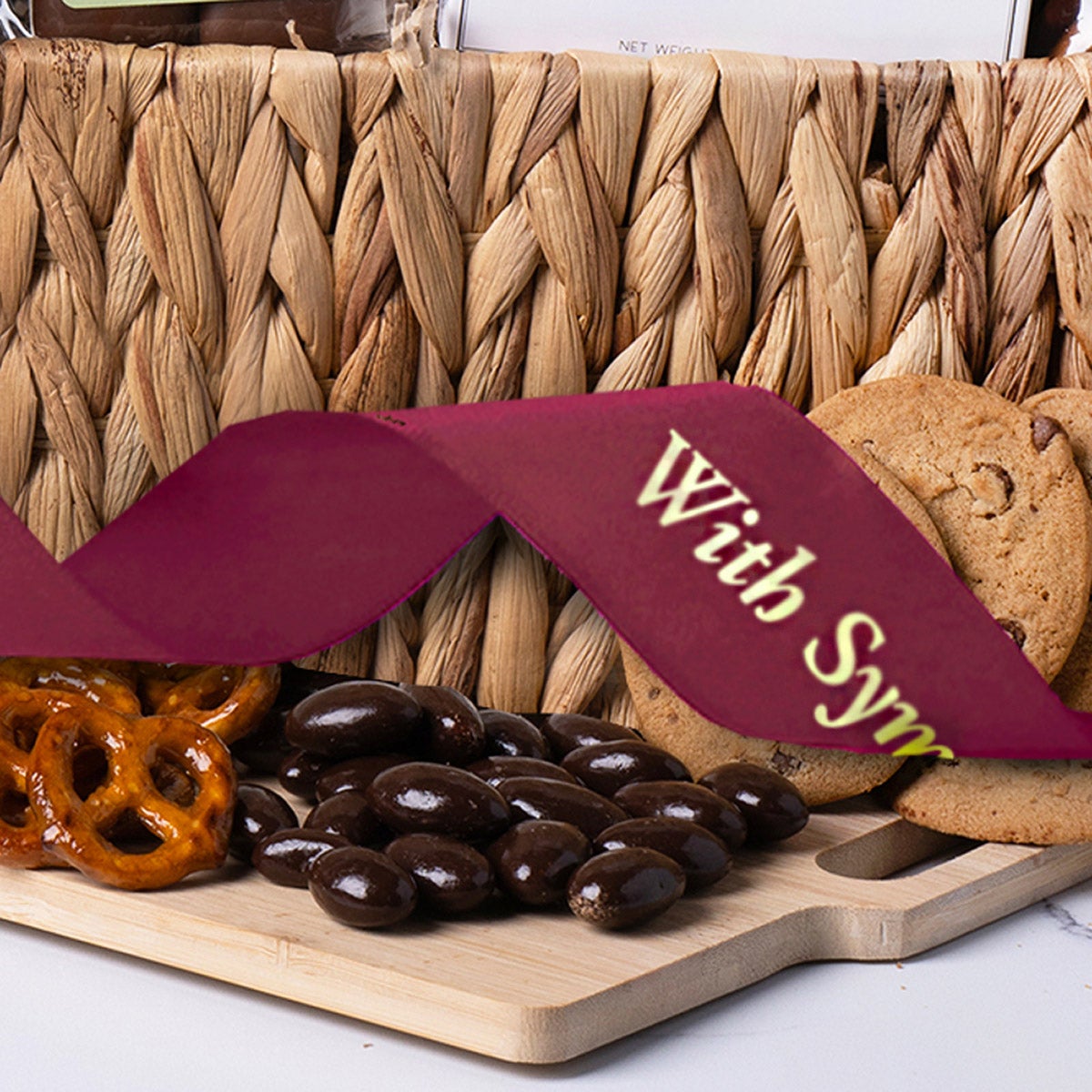 Ready-to-give sympathy basket with premium snacks