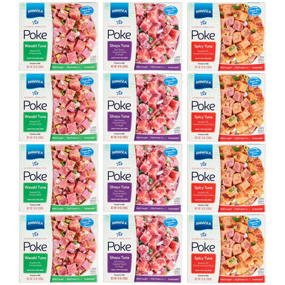 Annasea tuna poke kit trio pack 12-pack box
