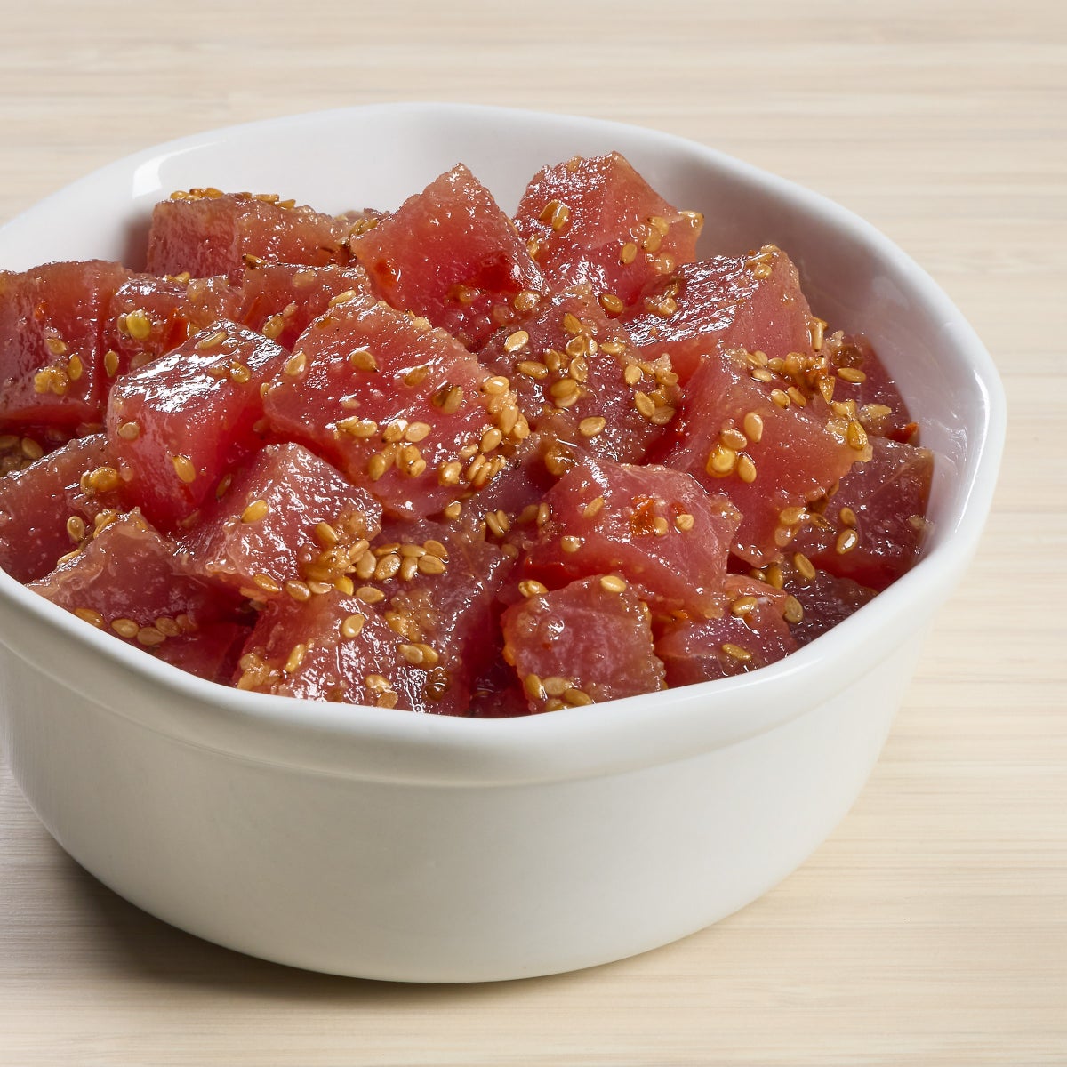 Frozen tuna poke kit with shoyu flavor
