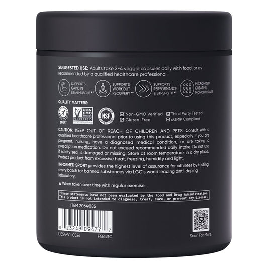 240-count creatine supplement capsules by Sports Research