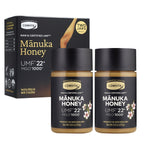 Comvita UMF 22+ raw manuka honey 2-pack front view