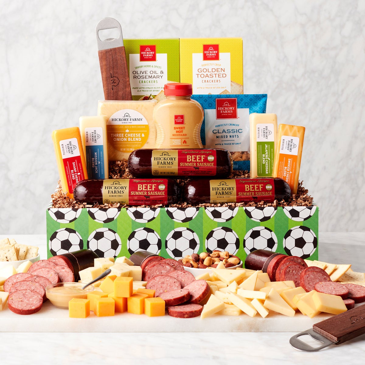 Hickory Farms savory snack gift box assortment