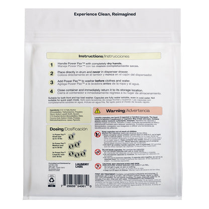 Citrus Energy Laundry Labs laundry detergent capsules in two bags