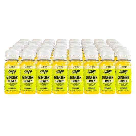 SLAPP organic ginger and honey daily booster shots 48-count