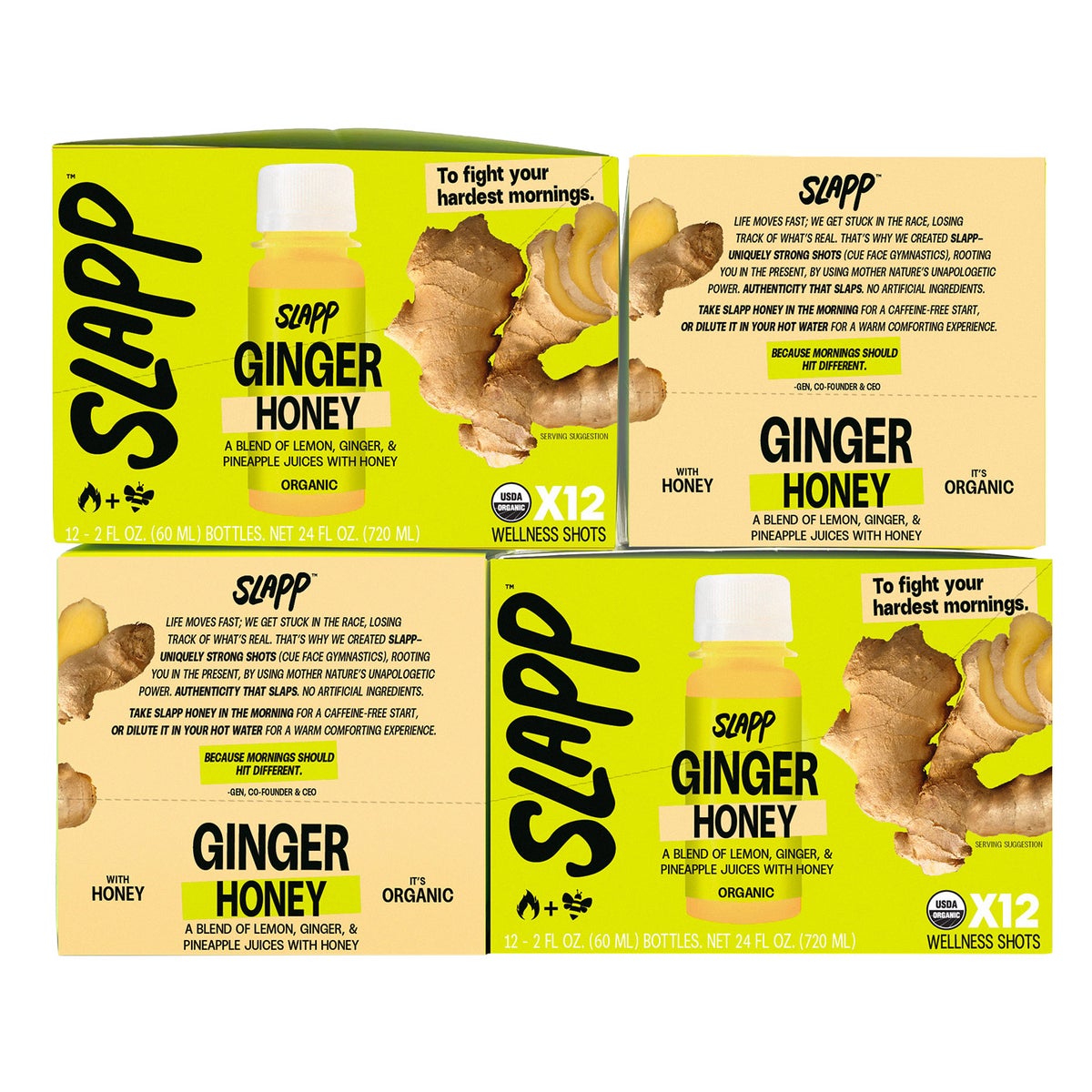 Certified organic single-serve wellness shots pack