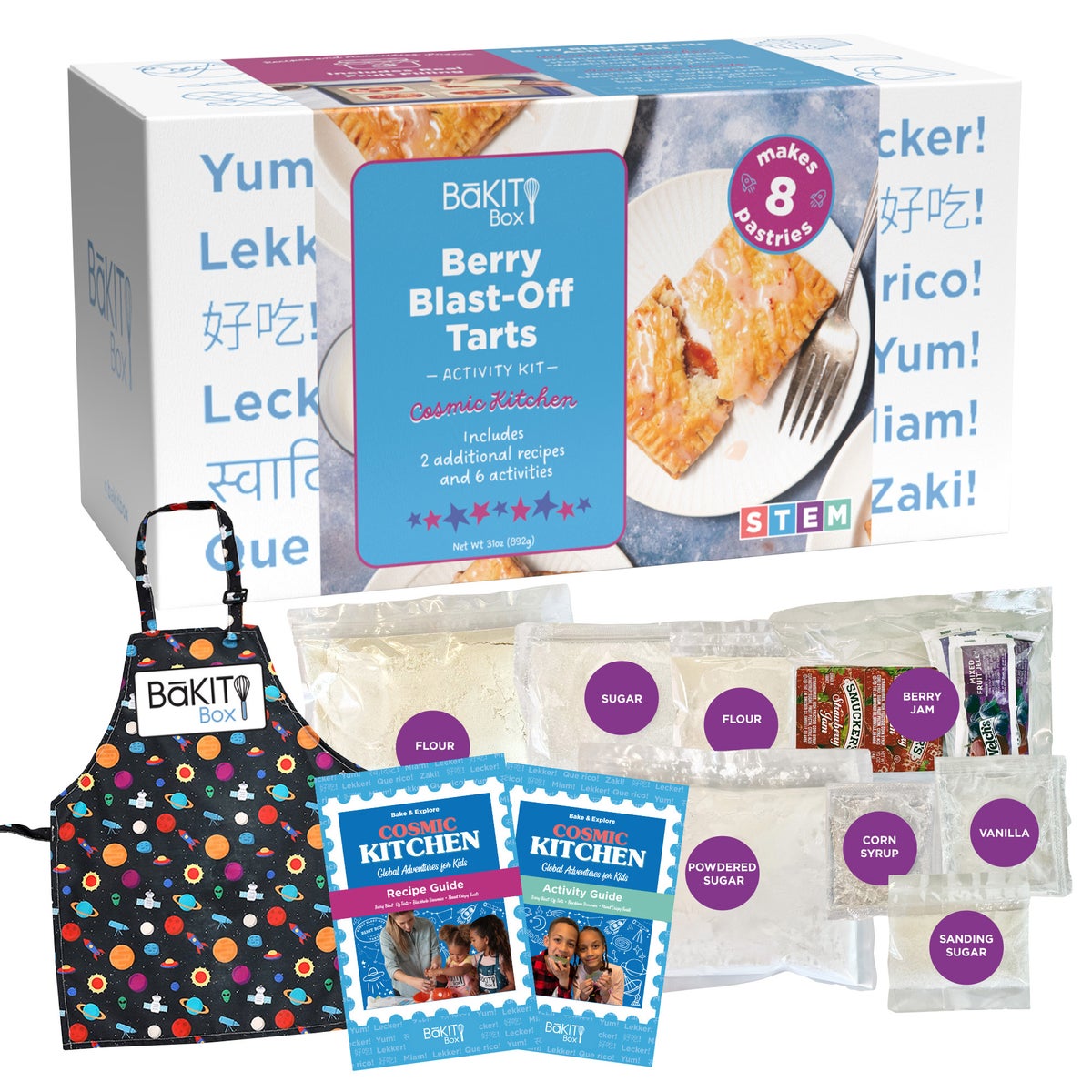 BāKIT Box Berry Tarts Cosmic Kitchen bake and wear bundle