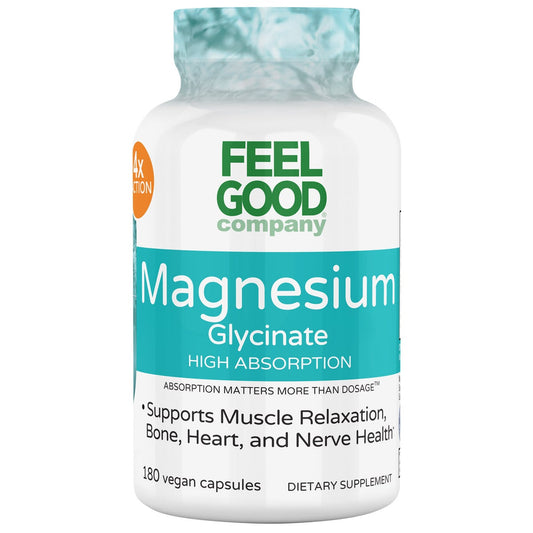 FEELGOOD Magnesium Glycinate 180 vegan capsules bottle